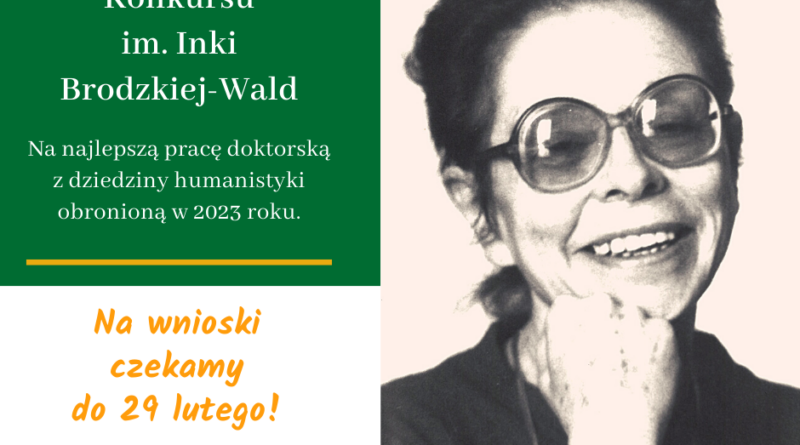Plakat XII edycji Konkursu im. Inki Brodzkiej-Wald