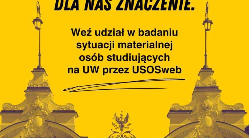 Plakat ankiety dot. sytuacji materialnej studentów