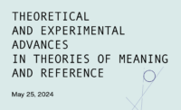 A poster of the workshop "Experimental and Theoretical Advances in Theories Of Meaning and Reference"