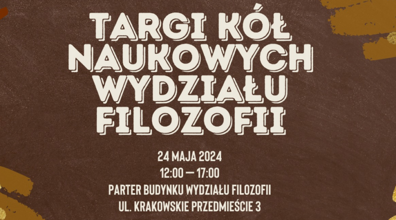 Plakat Targów Kół Naukowych na Wydziale Filozofii UW