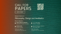 Plakat seminarium Philosophy, Design and Aesthetics