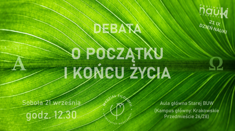 Plakat debaty o początku i końcu życia