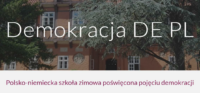 Plakat szkoły zimowej "Demokracja DE PL"