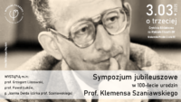Plakat jubileuszu prof. Szaniawskiego