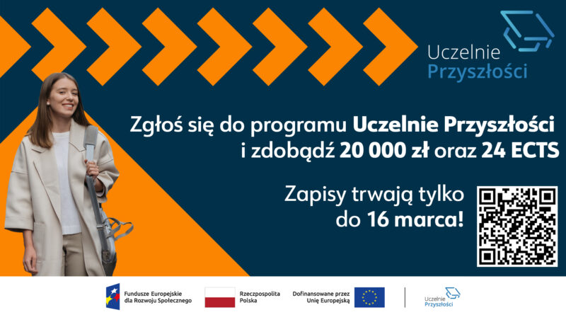 Plakat projektu "Uczelnie Przyszłości"